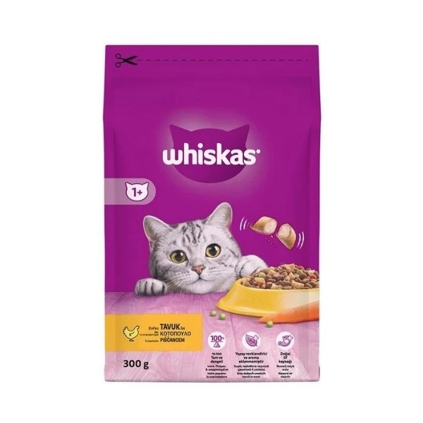 Whiskas Tavuklu ve Sebzeli Yetişkin Kedi Maması - 300 Gr