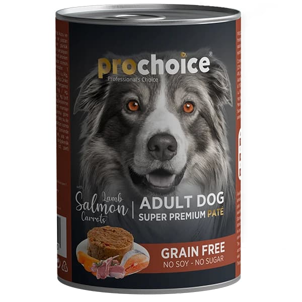 Pro Choice Adult Kuzu Somon ve Havuçlu Yetişkin Köpek Konservesi