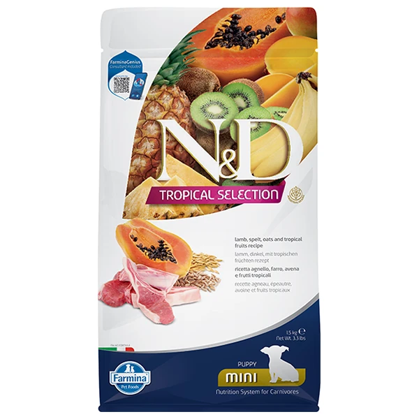 N&D Tropical Selection Kuzu Etli ve Tropikal Meyveli Mini Irk Yavru Köpek Maması - 1.5 Kg
