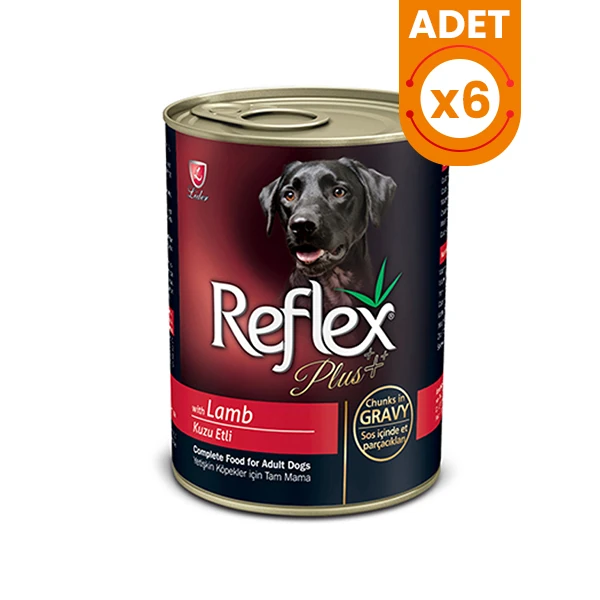 Reflex Plus Adult Kuzulu ve Karaciğerli Yetişkin Konserve Köpek Maması - 6 Adet 400 Gr