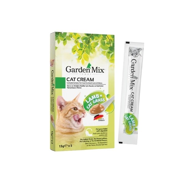 Garden Mix Kedi Çimi ve Kuzulu Sıvı Kedi Ödül Maması