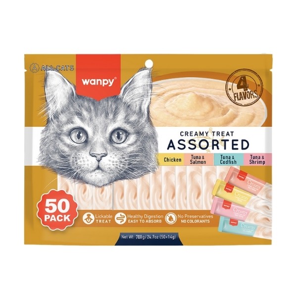 Wanpy Karışık 4 Lezzetli Sıvı Kedi Ödül Maması