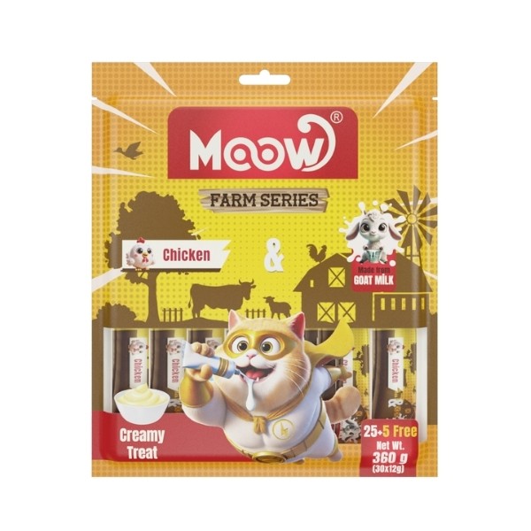 Moow Tavuklu ve Keçi Sütlü Yetişkin Sıvı Kedi Ödül Maması
