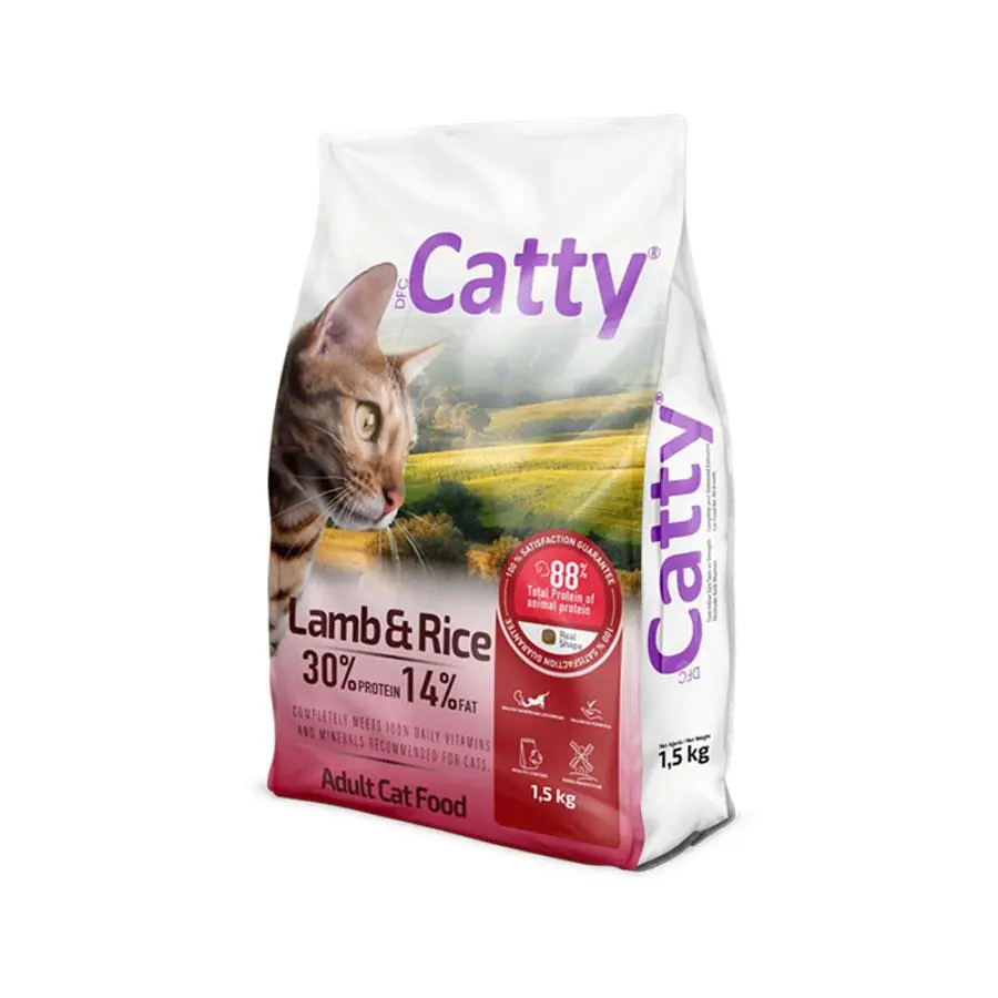 Catty Kuzulu ve Pirinçli Yetişkin Kedi Maması
