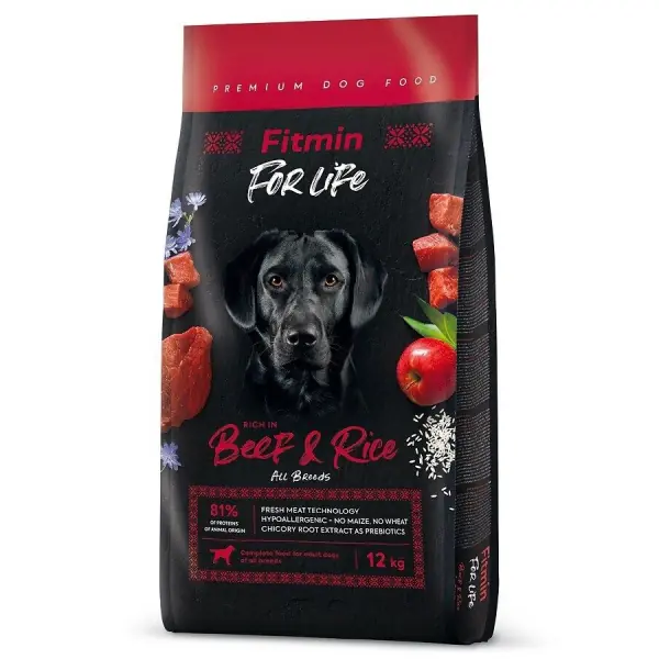Fitmin For Life Sığır Etli ve Pirinçli Yetişkin Köpek Maması