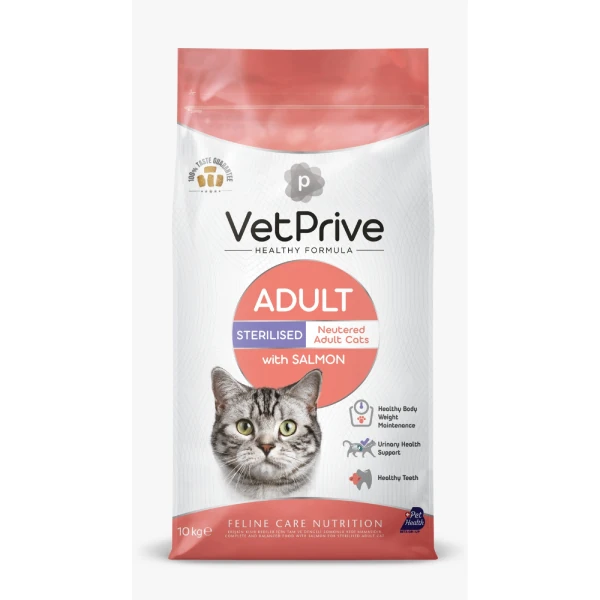 Vet Prive Sterilised Somonlu Kısırlaştırılmış Kedi Maması - 1.5 Kg