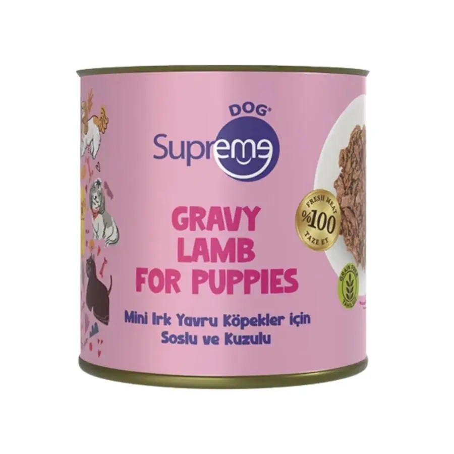 Supreme Dog Sos İçinde Kuzulu Mini Irk Yavru Köpek Konservesi