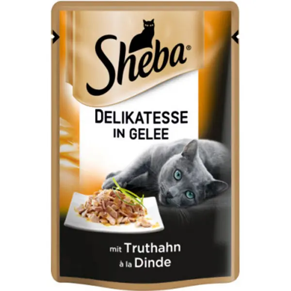 Sheba Pouch Jöle İçinde Hindili Yetişkin Kedi Konservesi
