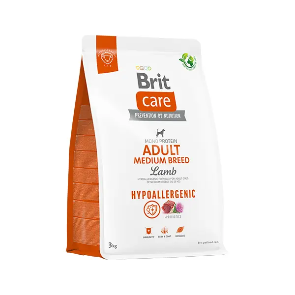 Brit Care Hypo-Allergenic Kuzu Etli Orta Irk Yetişkin Köpek Mamasi