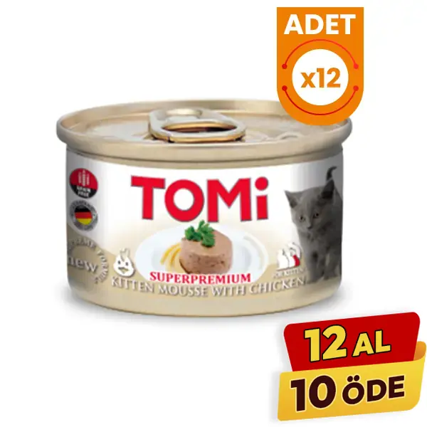 Tomi Kıyılmış Tavuklu Tahılsız Yavru Konserve Kedi Maması