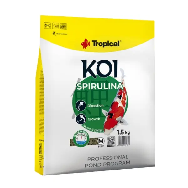 Tropical Spırulına Pellet Koi Balıkları için Spırulına Katkılı Pellet Balık Yemi
