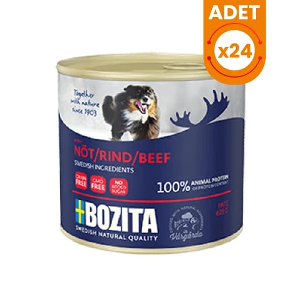 Bozita Biftekli Tahılsız Yetişkin Köpek Konservesi