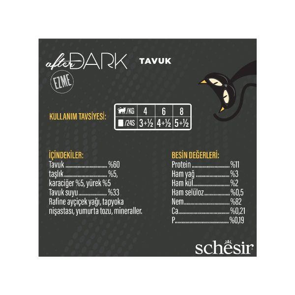 Schesir After Dark Pate Tavuklu Yetişkin Kedi Konservesi