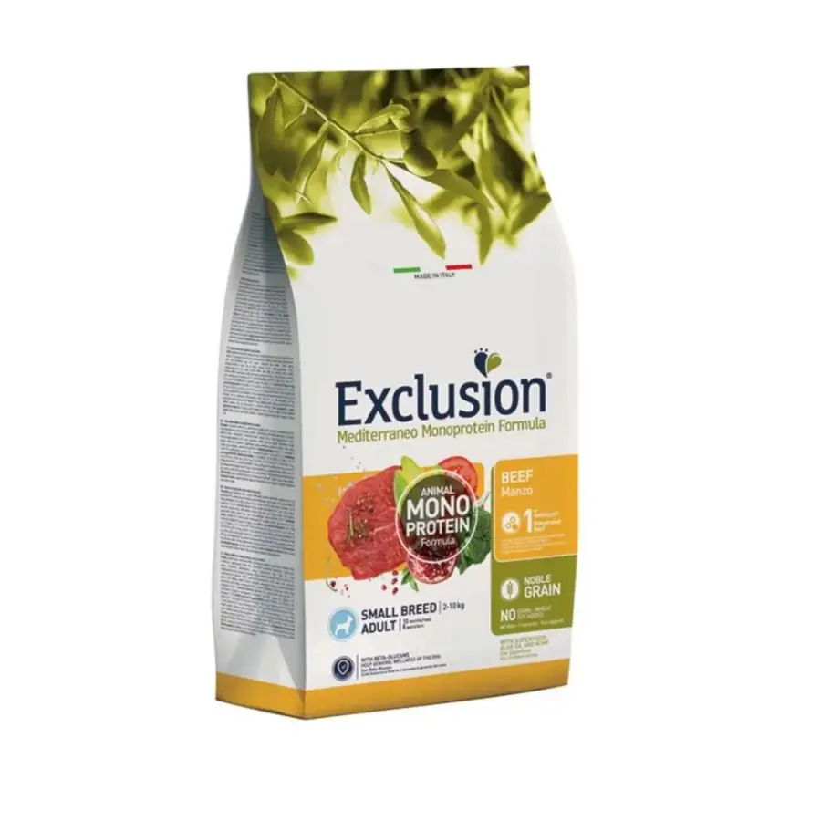 Exclusion Monoprotein Sığırlı ve Narlı Düşük Tahıllı Küçük Irk Yetişkin Köpek Maması