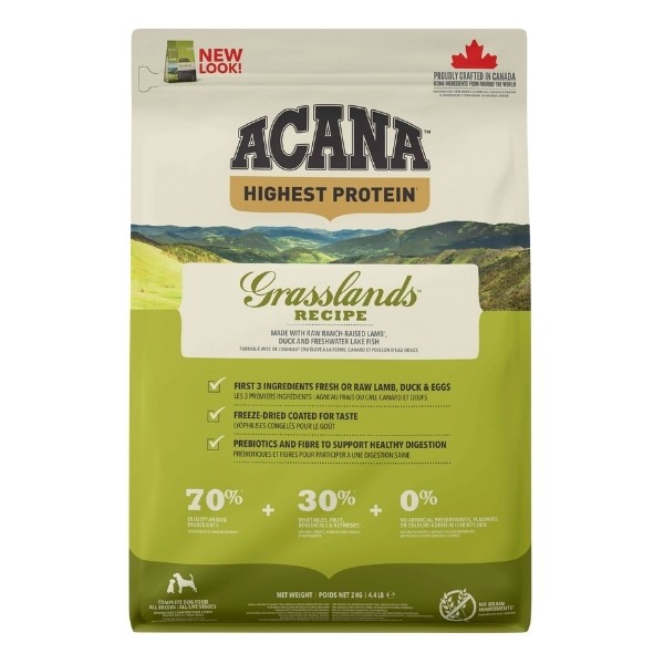 Acana Grasslands Tahılsız Kuzu Etli ve Sebzeli Yetişkin Köpek Maması