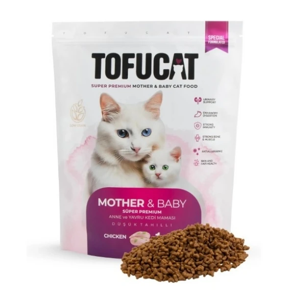 Tofucat Mother&Babycat Tavuklu Anne ve Yavru Kedi Maması - 1.5 Kg