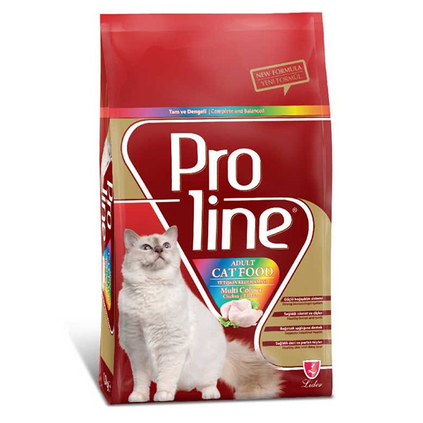 Proline Tavuklu Renkli Taneli Yetişkin Kedi Maması