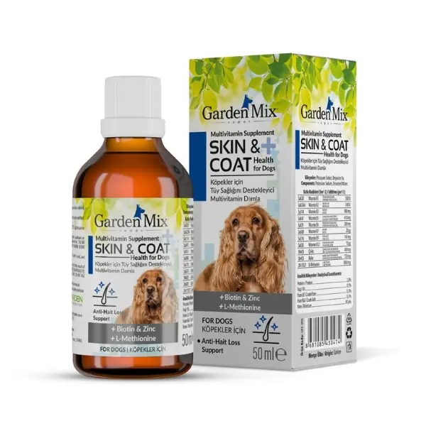 Garden Mix Multivitamin Köpekler için Tüy Sağlığını Destekleyici Damla