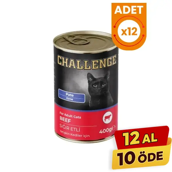 Challenge Pate Sığır Etli Yetişkin Konserve Kedi Maması