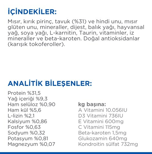 Hills Mature Sterilised Tavuklu Kısırlaştırılmış Yaşlı Kedi Maması