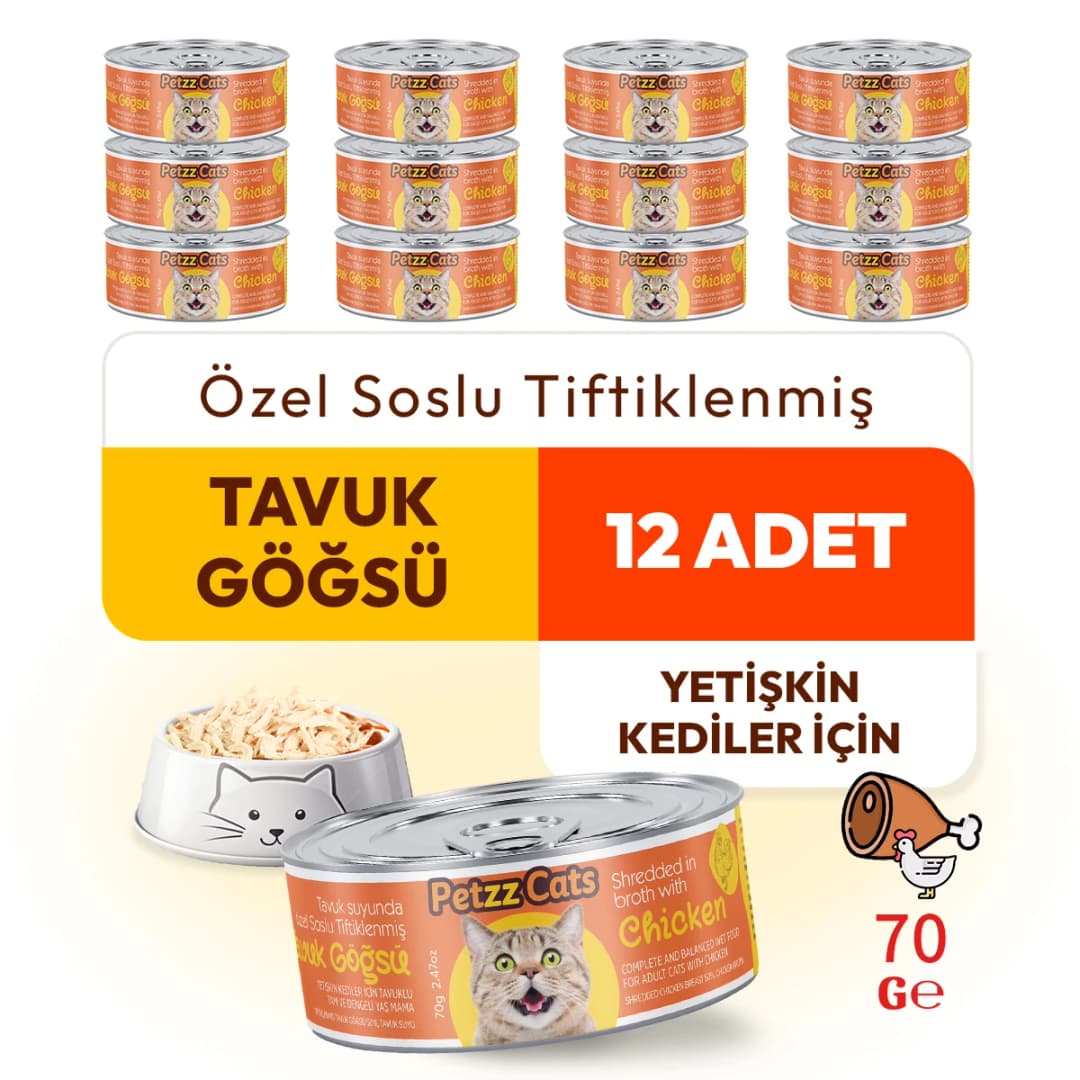 PetzzCats Tavuk Etli Konserve Kedi Maması