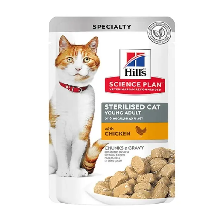 Hill's SCIENCE PLAN Gravy Sterilesed Kısırlaştırılmış Tavuklu Yaş Kedi Maması
