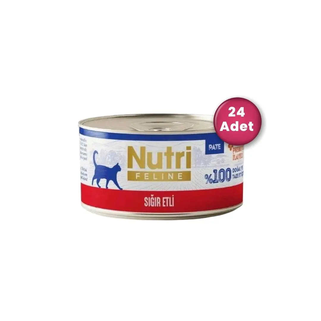 Nutri Feline Sığır Etli Tahılsız Yetişkin Kedi Konservesi