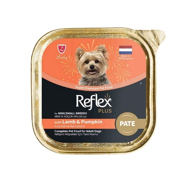 Reflex Plus Pate Kuzu Etli ve Bal Kabaklı Küçük Irk Yetişkin Konserve Köpek Maması - 1 Adet 85 Gr
