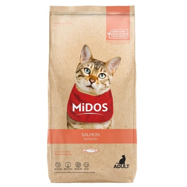 Midos Somon ve Pirinçli Yetişkin Kedi Maması