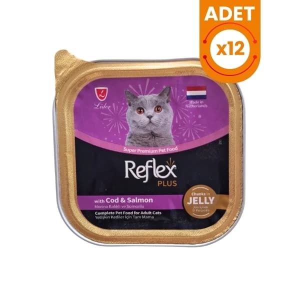 Reflex Plus Adult Cod and Salmon Chunks in Jelly
