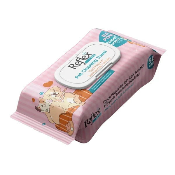 Reflex Care Kedi ve Köpekler için Hijyenik Temizleme Havlusu
