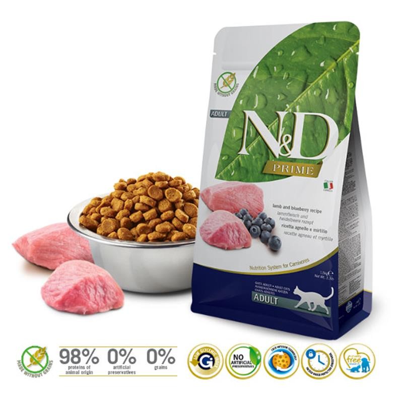 N&D Prime Kuzu Etli Yetişkin Kedi Maması