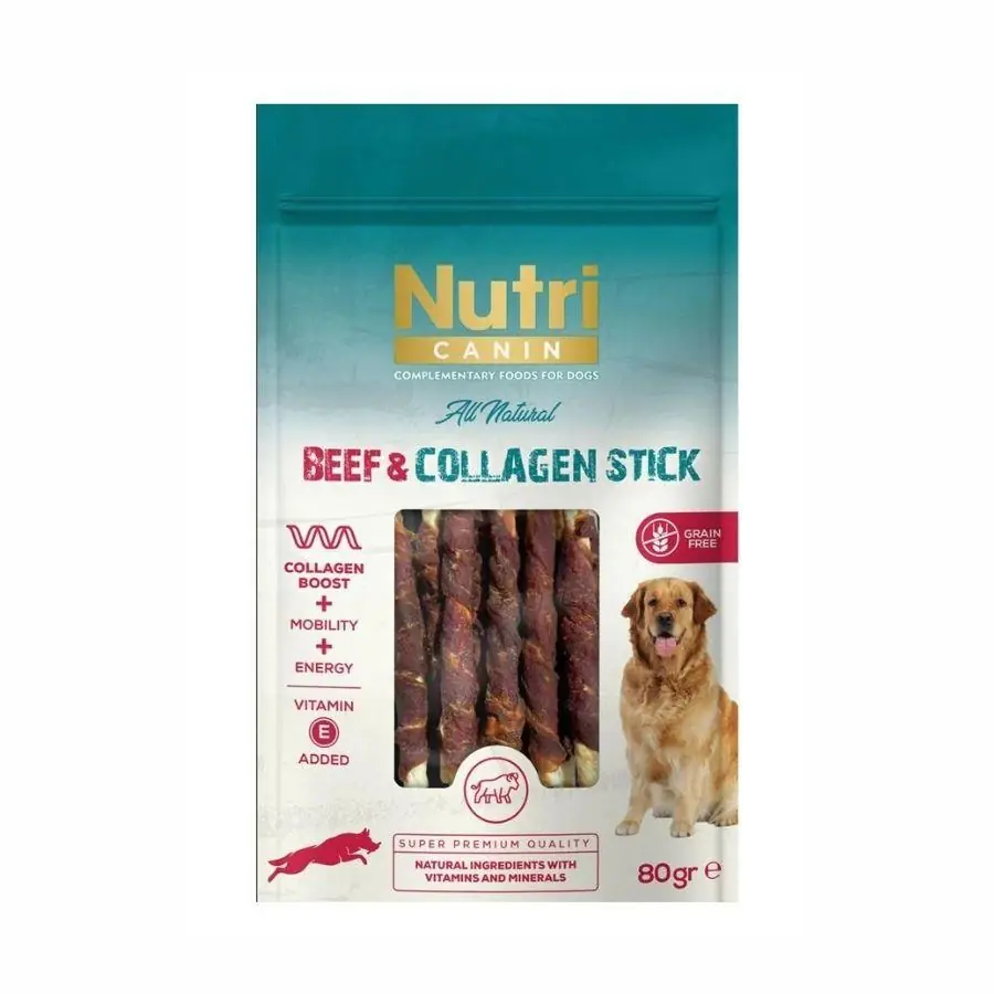 Nutri Canin Collagen Stick Biftek Eti Sargılı Kemik Köpek Ödülü