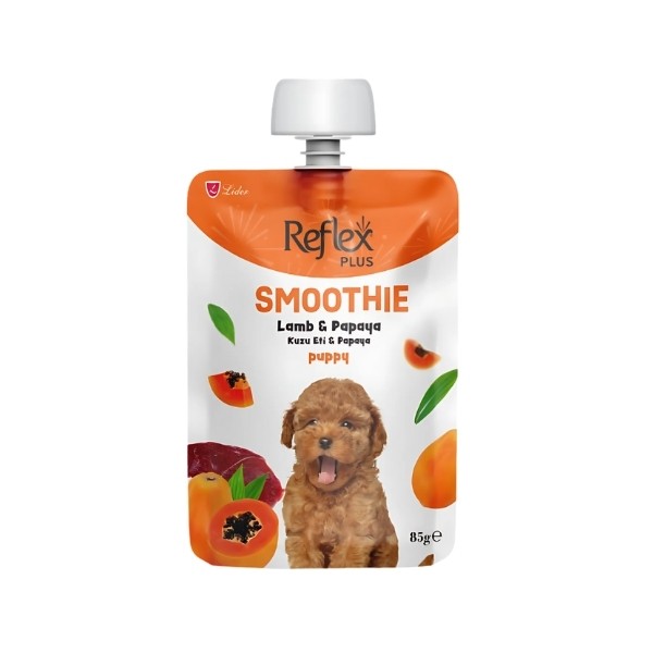 Reflex Plus Smoothie Kuzu Etli ve Papayalı Sıvı Yavru Köpek Ödül Maması