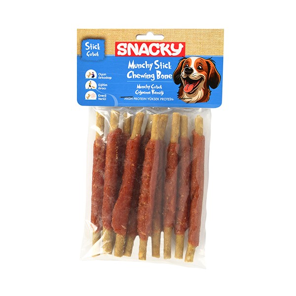 Snacky Munchy Ördekli Sargılı Kemik Köpek Ödül