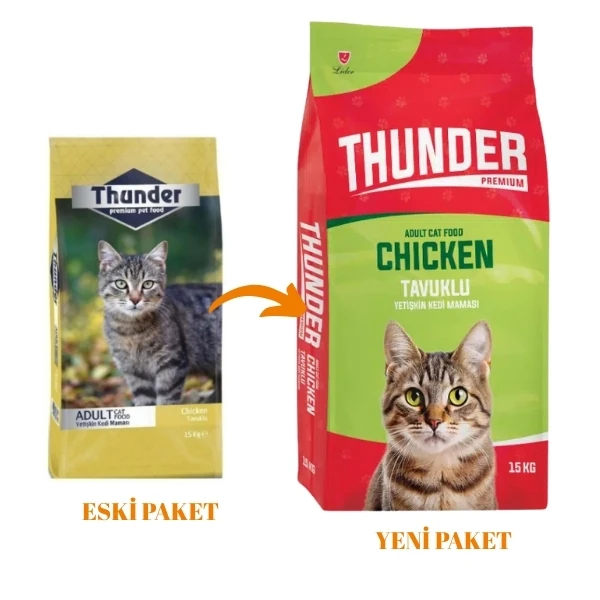 Thunder Tavuklu Yetişkin Kedi Maması - 15 Kg