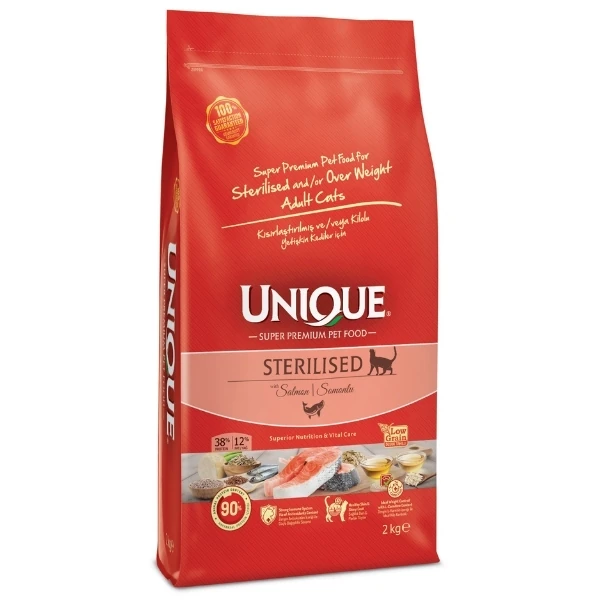 Unique Somonlu Kısırlaştırılmış Yetişkin Kedi Maması - 2 Kg