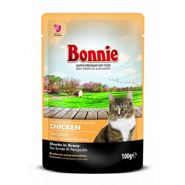 Bonnie Tavuklu Pouch Gravy Yetişkin Kedi Konserve Maması