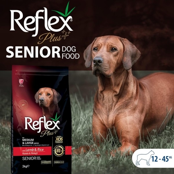 Reflex Plus Kuzulu Orta ve Büyük Irk Yaşlı Köpek Maması