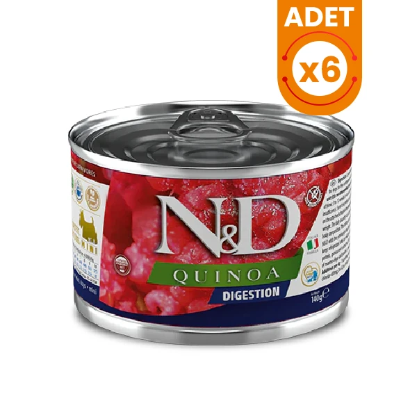 N&D Quinoa Digestion Kuzu Etli Konserve Yaş Köpek Maması - 6 Adet 140 Gr