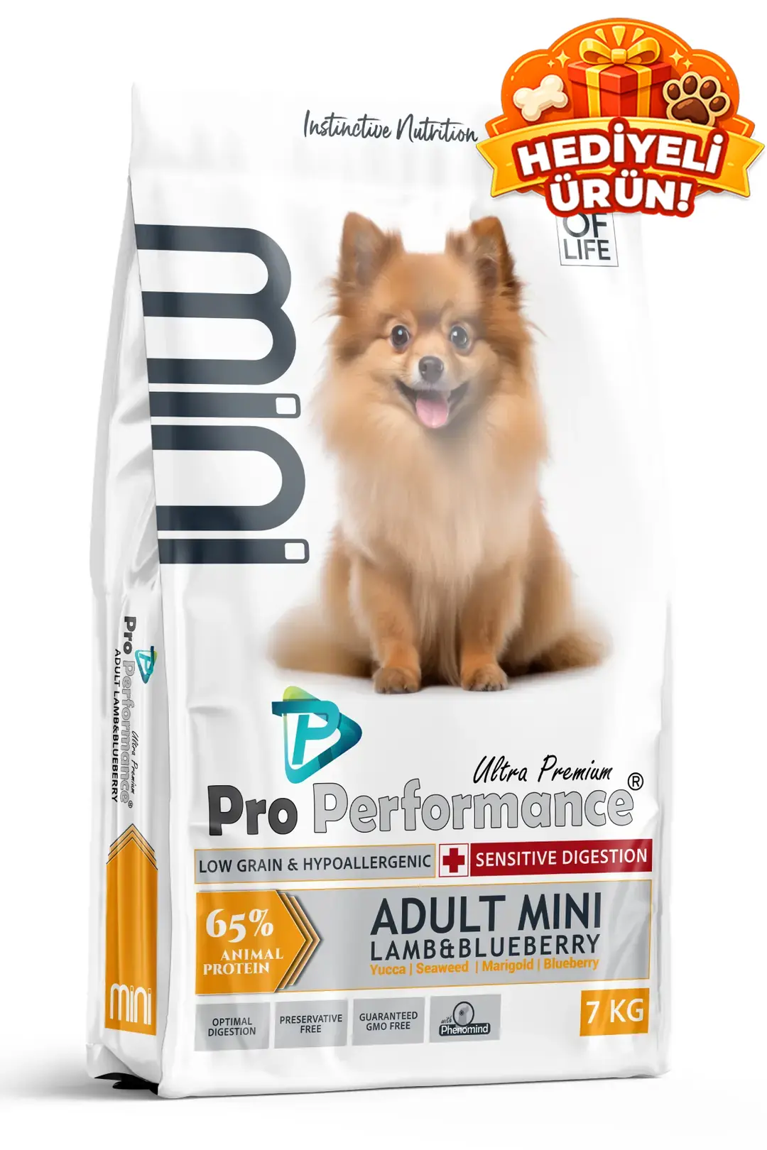Pro Performance Kuzu Etli ve Yaban Mersinli Mini Irk Yetişkin Köpek Maması