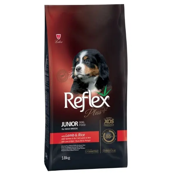 Reflex Plus Junior Kuzu Etli ve Pirinçli Büyük Irk Yavru Köpek Maması