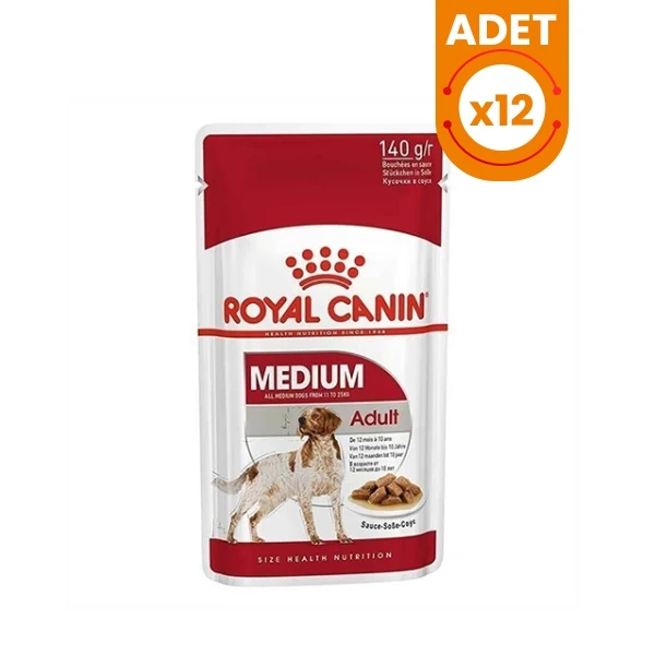 Royal Canin Medium Adult Gravy Yetişkin Konserve Köpek Maması - 12 Adet 140 Gr