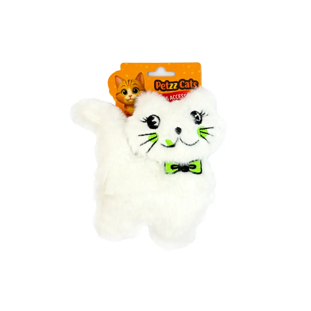 PetzzCats Kedi Şeklinde Matatabi ve Çıngırak Sesli Peluş Kedi Oyuncağı
