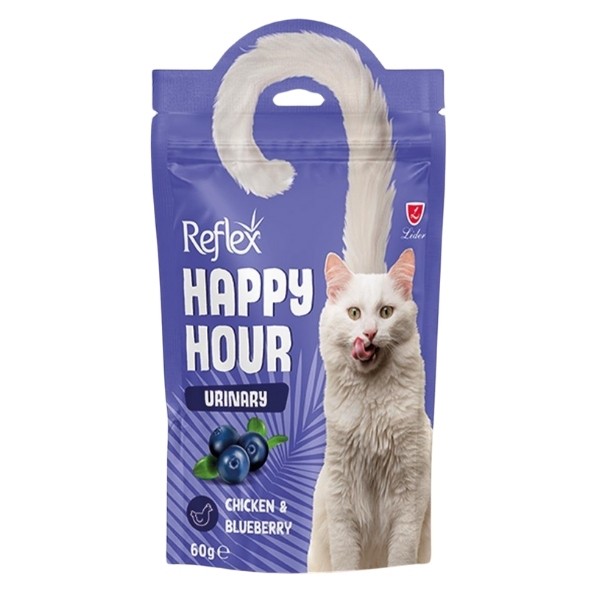 Reflex Happy Hour Tavuk Etli ve Yaban Mersinli Üriner Sistem Destekleyici Kedi Ödülü