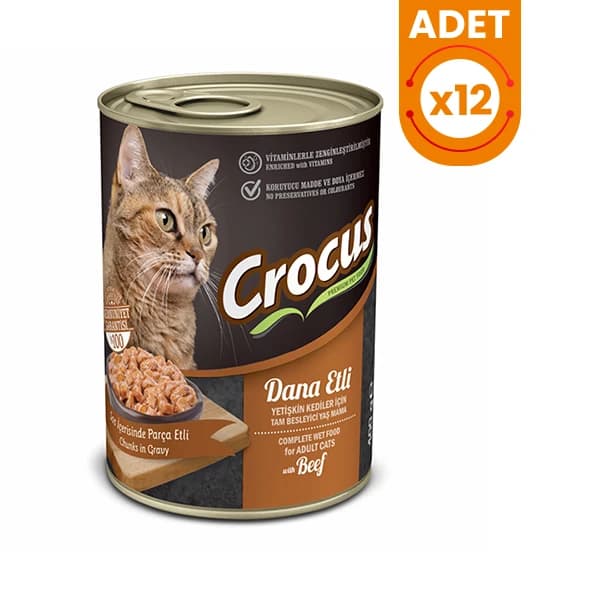 Crocus Dana Etli Yetişkin Kedi Yaş Maması