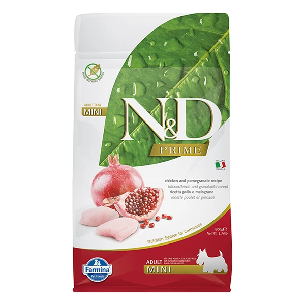 N&D Prime Tavuk ve Narlı Küçük Irk Yetişkin Köpek Maması - 800 Gr