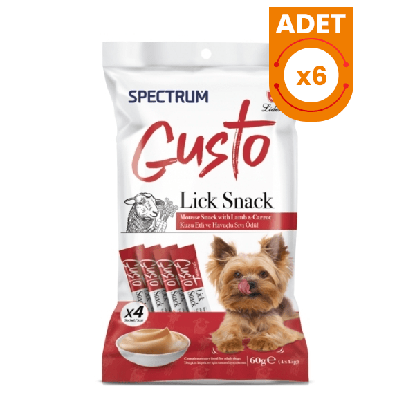 Spectrum Gusto Kuzu Etli ve Havuçlu Sıvı Yetişkin Köpek Ödül Maması