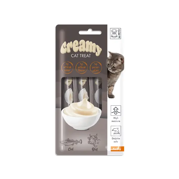 M-Pets Creamy Morina Balıklı ve Sığır Etli Sıvı Kedi Ödülü