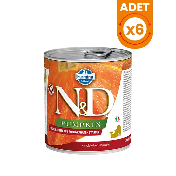 N&D Pumpkin Tavuklu ve Narlı Yavru Konserve Yaş Köpek Maması - 6 Adet 285 Gr